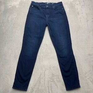 7 For All Mankind Dark Wash High Waist Skinny Jeans Women Size 30 Y2k